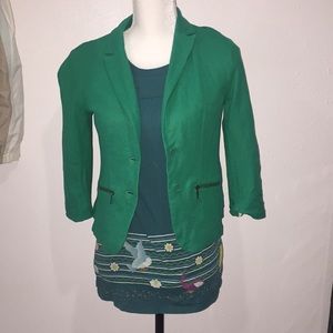 LOFT, Green Blazer, 3/4 sleeve
